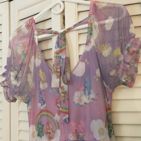 Hot Topic "Care Bears" Characters In The Clouds Dress w/Mesh Bouncy Skirt (L) - Picture 9 of 13